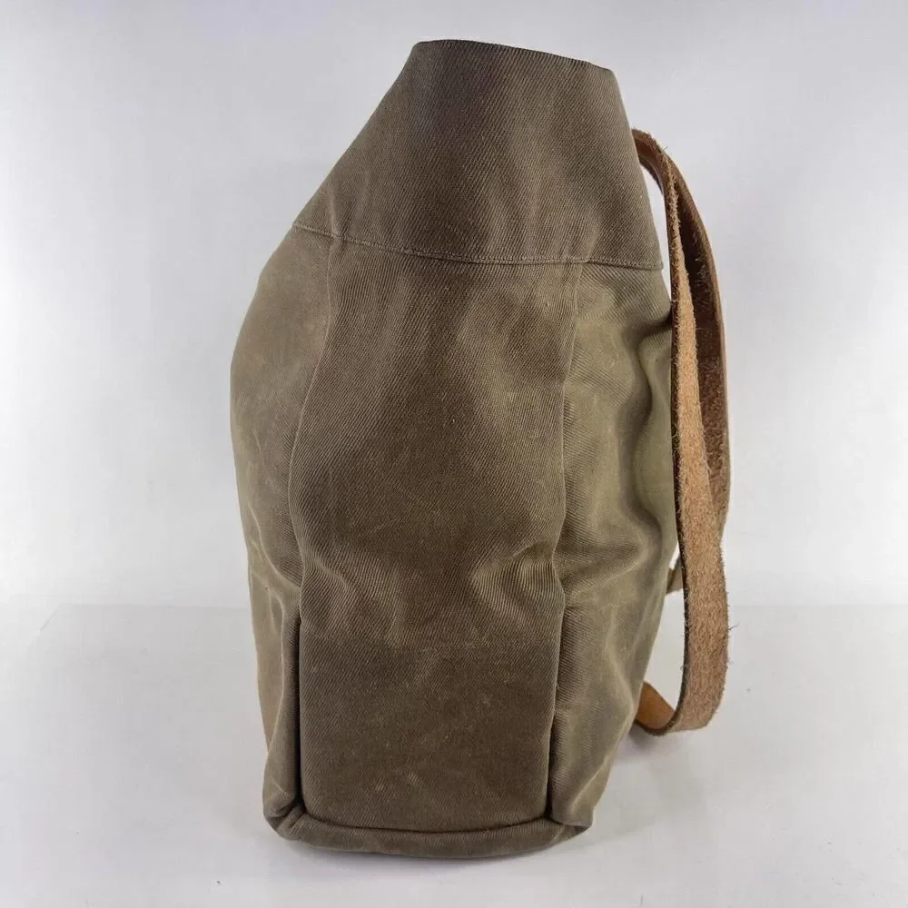 Colsen Keane leather bag Charlotte Olive Green Canvas tote should Handbag bag - Picture 3 of 9